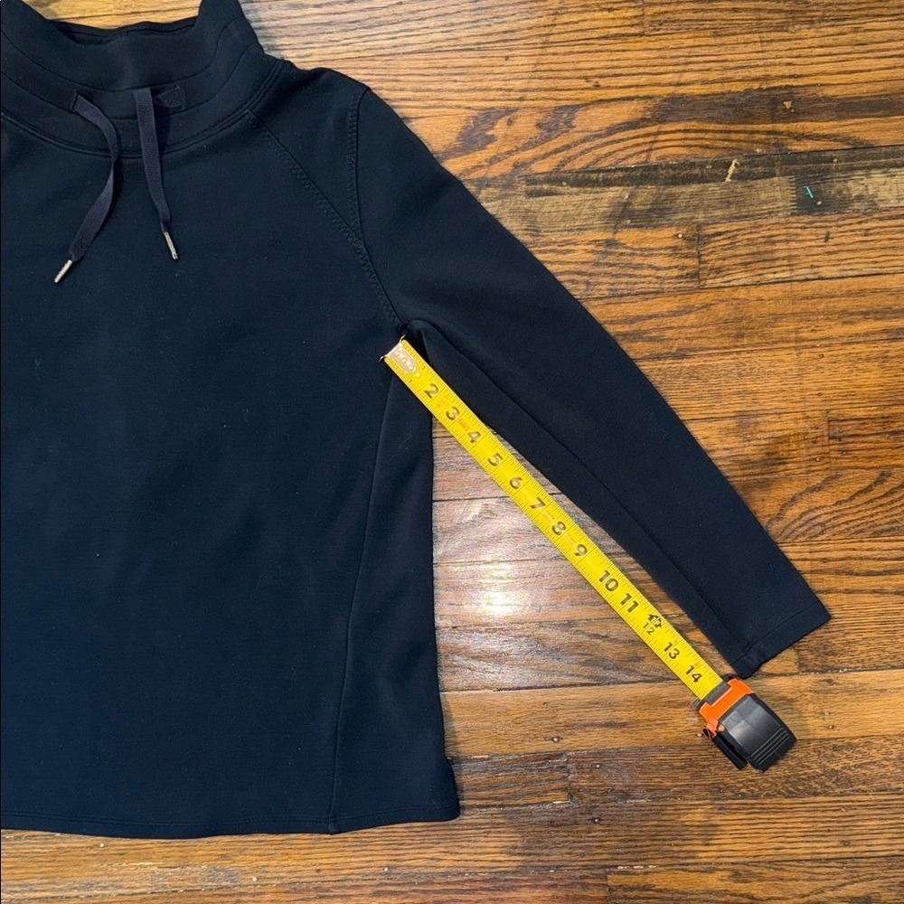 SPANX Black Athleisure Pullover Sweatshirt Women Small Funnel Neck Top - Picture 10 of 10